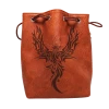 Other Easy Roller Brown Leather Lite Phoenix Design Self-Standing Large Dice Bag