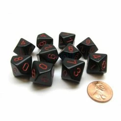 Other Chessex Opaque Black/Red 10ct D10 Set (26218)