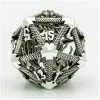 Common Ground Games Hollow Dragon Keep D20 Silver Dice