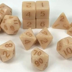 Common Ground Games Dice Role4Initiative 15-set Marble Latté/Brown