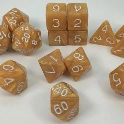 Common Ground Games Role4Initiative 15-set Marble Caramel/White Dice