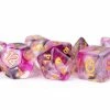 Other Metallic Dice Games Unicorn Blushing Steel 7ct Polyhedral Dice Set