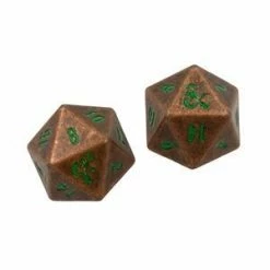 Common Ground Games D&D Dice 2d20 Heavy Metal: Copper & Green (18782)
