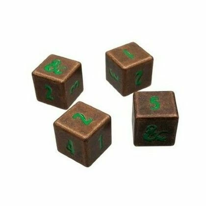 Common Ground Games D&D Dice 4d6 Heavy Metal: Copper & Green (18783)