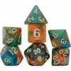 Common Ground Games Sirius Dice 7ct Polyhedral Dice Set - Persimmon Punch