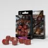 Common Ground Games Q-Workshop 7ct Polyhedral Dice Set Dragons Red & Gold
