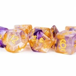 Other Metallic Dice Games Unicorn Royal Sunset 7ct Polyhedral Dice Set
