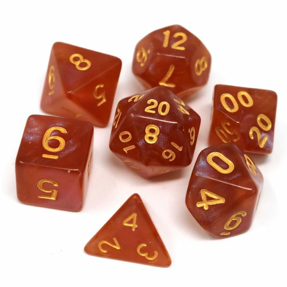Common Ground Games Dice Hard Dice 7ct Polyhedral Dice Set Autumn Equinox