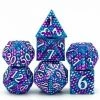 Common Ground Games Foam Brain Games 7ct Metal Polyhedral Dice Set Ice Dragon Scale
