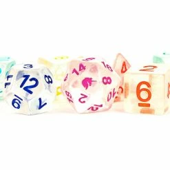 Other Metallic Dice Games Unicorn Rainbow Ice 7ct Polyhedral Dice Set