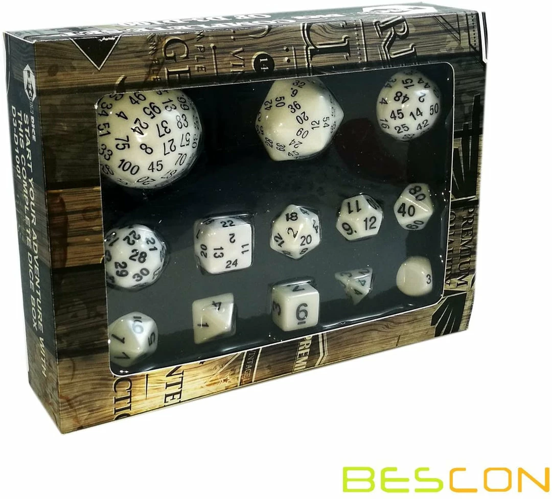 Other Bescon Complete 13ct Polyhedral Dice Set White