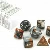 Other Dice Chessex Gemini Copper-Steel/White 7ct Polyhedral Set (26424)