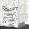 Other Chessex 16mm Translucent Clear/White 12ct D6 Set (23601)