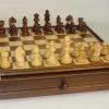 Other Board Games Chess Set With Drawer 15" Walnut And Maple