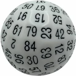 Other Dice Single D100 White