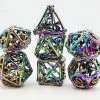 Common Ground Games Foam Brain 7ct Metal Polyhedral Dice Set - Hollow Mystic Bones