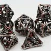 Common Ground Games Foam Brain 7ct Metal Polyhedral Dice Set - Hollow Vampire Bones