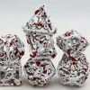 Common Ground Games Foam Brain 7ct Metal Polyhedral Dice Set - Hollow Blood Bones