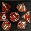 Common Ground Games Metallic Dice Games Elixir Dice Liquid Core 7ct Polyhedral Dice Set - Red