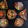 Common Ground Games Metallic Dice Games Elixir Dice Liquid Core 7ct Polyhedral Dice Set - Yellow