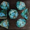 Common Ground Games Metallic Dice Games Elixir Dice Liquid Core 7ct Polyhedral Dice Set - Blue/Blue