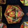 Common Ground Games Metallic Dice Games Elixir Dice Single Liquid Core D20 - Yellow
