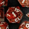 Common Ground Games Metallic Dice Games Elixir Dice Single Liquid Core D20 - Red