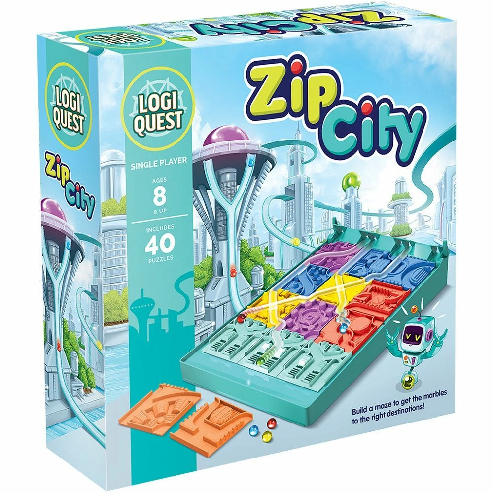 Common Ground Games Zip City Logic Puzzle Board Games
