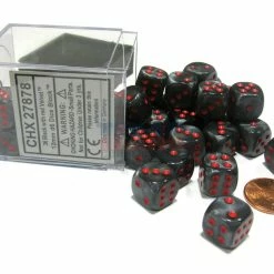 Other Chessex 12mm Velvet Black/Red 36ct D6 Set (27878) Dice
