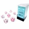 Common Ground Games Chessex 7ct Polyhedral Dice Set Festive Pop Art/Red (27539)