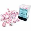 Common Ground Games Dice Chessex 12mm D6 Set Festive Pop Art/Red (27939)