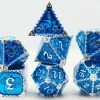 Common Ground Games Foam Brain 7ct Metal Polyhedral Dice Set - Oceanus Dragon