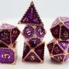 Common Ground Games Foam Brain 7ct Metal Polyhedral Dice Set - Royal Dragon