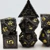 Common Ground Games Foam Brain 7ct Metal Polyhedral Dice Set - Night Dragon