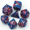 Common Ground Games Foam Brain 7ct Metal Polyhedral Dice Set - Coral Reef Dragon Scale