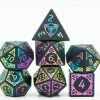 Common Ground Games Foam Brain Games 7ct Gemstone Obsidian Rainbow Flourish Dice Set
