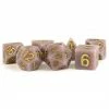 Common Ground Games Metallic Dice Games 7ct Silicone Sharp Edge Polyhedral Dice Set - Volcanic