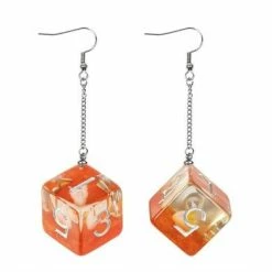 Common Ground Games 0838 Resin Earrings D6 Swan Dice