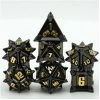 Common Ground Games Foam Brain 7ct Metal Polyhedral Dice Set Medieval Flail