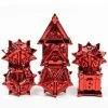 Common Ground Games Foam Brain 7ct Metal Polyhedral Dice Set Red Flail