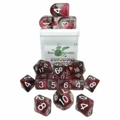 Common Ground Games Role4Initiative 15ct Polyhedral Dice Set - Diffusion Bloodstone