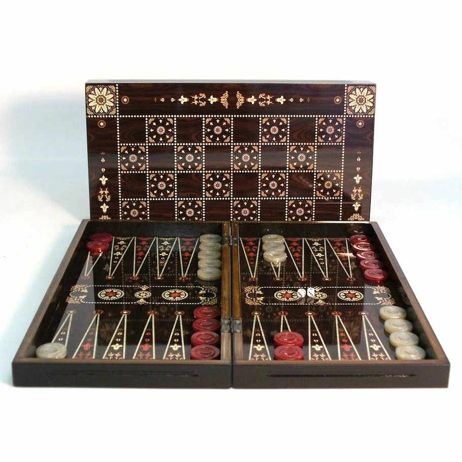 Common Ground Games 19" Backgammon Flowered Decoupa Board Games