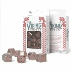 Common Ground Games Q-Workshop 7ct Polyhedral Dice Set Viking Mjolnir