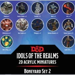 Common Ground Games D&D Idols Of The Realms 2D Acrylic Miniatures Boneyard Set 2 (94511)