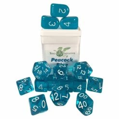 Common Ground Games Role 4 Initiative 15ct Peacock Blue Polyhedral Dice Set