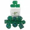 Common Ground Games 15-Set Translucent Dark Green/Light Blue Dice