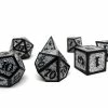 Common Ground Games 7ct Heroic Metal Silver/Black Dice