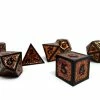 Common Ground Games Dice 7ct Heroic Metal Orange/Black