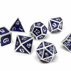 Common Ground Games 7ct Heroic Metal Purple/Silver Dice