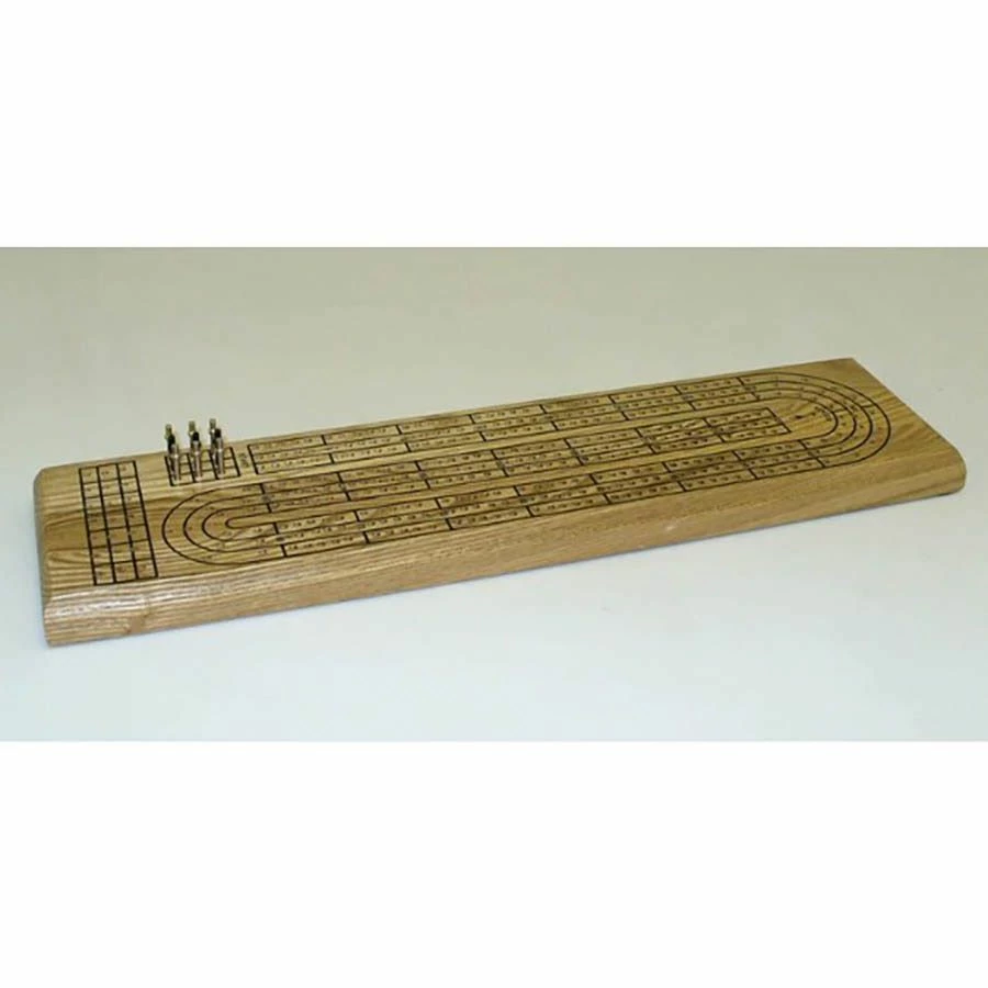 Common Ground Games Card Games Cribbage Board: 3-Player Oak